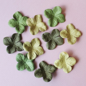 Набор 10 цветков гортензии в зеленых тонах, 40 мм