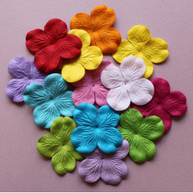 Набор 10 цветков гортензии в разных тонах, 50 мм