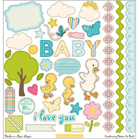 Лист двусторонних высечек 30х30 Ducks Die-cut Shapes от October Afternoon