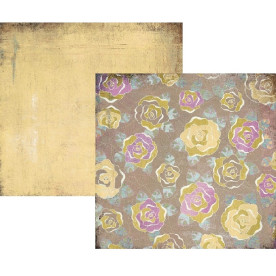 Двусторонняя бумага для скрапбукинга Velvet Bloom 30х30 см от Basic Grey