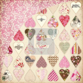 Двусторонняя бумага для скрапбукинга Heartbreaker 30х30 см от Basic Grey