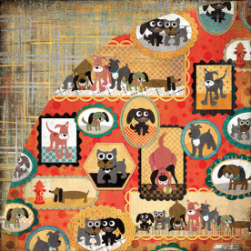 Двусторонняя бумага для скрапбукинга Dakota 30х30 см от Basic Grey