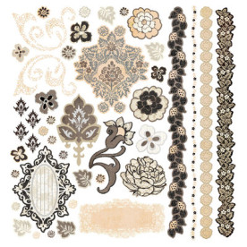 Наклейки для скрапбукинга Element Stickers Little Black Dress 30х30 см, Basic Grey