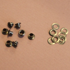 Набір люверсів діаметром 3 мм із зворотним кільцем, колір чорний нікель, 20 шт