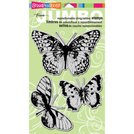 Набір гумових штампів Butterfly Trio, Stampendous