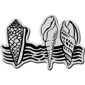 Резиновый штамп Shell Trio, Stampendous, 11х6 см