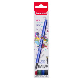 Набор линеров Fineliner Basic, Основные цвета, 4цв, Bruynzeel