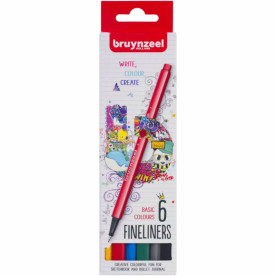 Набор линеров Fineliner Basic, 6цв, Bruynzeel