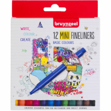 Набір лінерів Fineliner Mini, 12кол., Bruynzeel