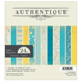 Набір паперу Seasons: Summer 15х15 см 12 аркушів від Authentique Paper