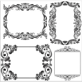 Прозрачный акриловый лист с рисунком Frames 30х30 см от Kaisercraft. 