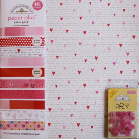 Набір паперу True Love 30х30 см 10 аркушів від Doodlebug