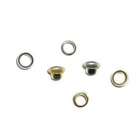 Набор из 20 люверсов из серебристого металла диаметром 4,5 мм