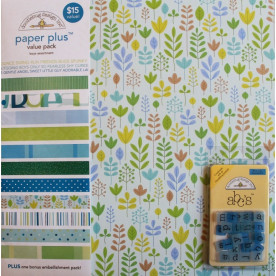 Набор бумаги Boy 30х30 см 10 листов от Doodlebug