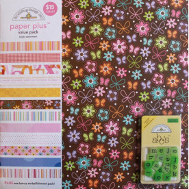 Набор бумаги Bright 30х30 см 10 листов от Doodlebug