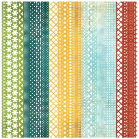 Лист мереживний паперу з візерунками Wander - Doilies - Runway 30х30 см від BasicGrey