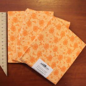 Тканина для рукоділля хлопок "Помаранчеві квіти" 46х107 см