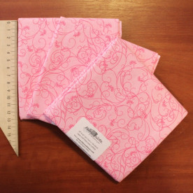 Тканина для рукоділля хлопок "Рожева з візерунком" 46х107 см