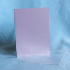 Заготівля для листівки з пакетом 12х17 см, лілова перламутрова