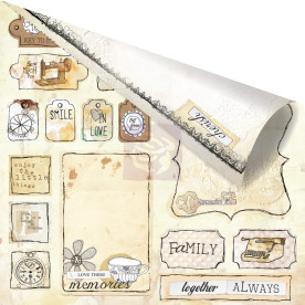 Двусторонняя бумага Love Tags 30х30 см от Prima