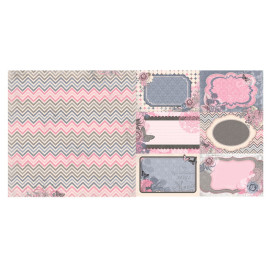 Двусторонняя бумага для скрапбукинга Delicate 30х30 см от Bo Bunny