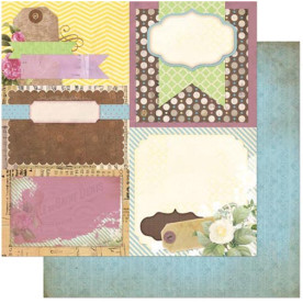 Двосторонній папір для скрапбукінгу Decoupage 30х30 см від Bo Bunny