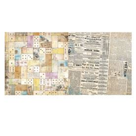 Двусторонняя бумага для скрапбукинга Domino 30х30 см от Bo Bunny