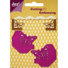 Набор ножей для тиснения и вырезания Butterfly Corners, размер 3,5х3,5 см от Joy! Crafts
