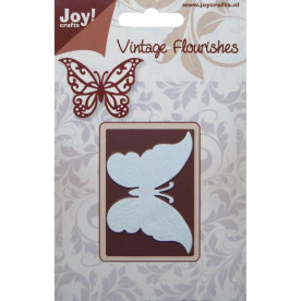 Ніж для тиснення і вирізання Vintage Flourishes - Butterfly, розмір 6,5х4,5 см від Joy! Crafts