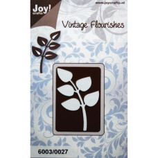 Ніж для тиснення і вирізання Vintage Flourishes - Branch Leaves, розмір 6,5х4,5 см від Joy! Crafts