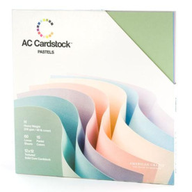 Набір кольорового кардстока Pastels 30х30 см, 15 шт. від American Crafts