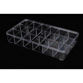 Органайзер пластиковый 18 отделений, 29.5х16.5х5 см