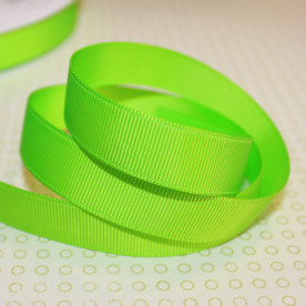 Репсова стрічка однотонна салатового кольору, ширина 16 мм, довжина 90 см