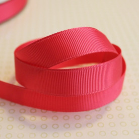 Репсова стрічка однотонна коралового кольору, ширина 16 мм, довжина 90 см