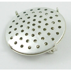 Заготівля для брошки, діаметр 26 мм, колір срібло, 1 шт