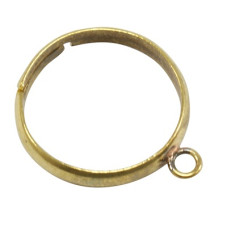 Заготівля для кільця, діаметр близько 16 мм, колір золото, 1 шт