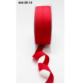 Лента Faux Canvas красного цвета от May Arts, 90 см