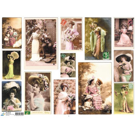 Декупажна карта "Вінтажні листівки, сепія" 40х30 см від компанії Art