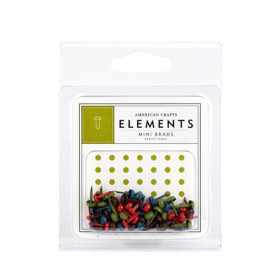 Брадси для скрапбукінгу Mini Brads - Earth Tones, 48 шт. від American Crafts