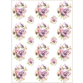 Декупажная карта "Фиалковые грезы" 21х29,7 см от компании Cheap Art