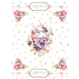 Декупажна карта "Королівська фіалка" 21х29,7 см від компанії Cheap Art