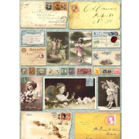 Декупажная карта "Старые письма" 21х29,7 см от компании Cheap Art
