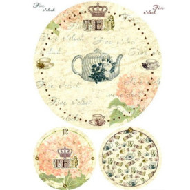 Декупажная карта "Чайное утро" 21х29,7 см от компании Cheap Art