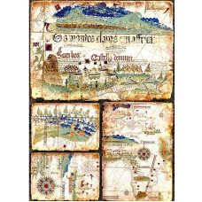 Декупажна карта "Старовинна карта" 21х29,7 см від компанії Cheap Art