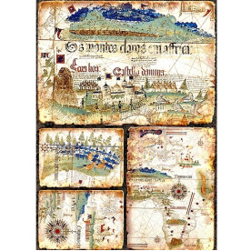 Декупажная карта "Старовинная карта" 21х29,7 см от компании Cheap Art