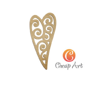 Висічка для декорування "Ажурна серце", 15x7 см від Cheap Art