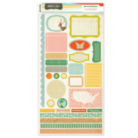 Лист стикеров для скрапбукинга Label Stickers - Countryside 15х30 см, Studio Calico