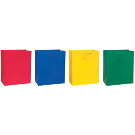 Пакет дарунок глянсовий 26х31 см, ручки стрічка, синій