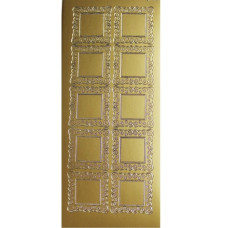Контурные наклейки для скрапбукинга золотого цвета "Марки", JeJe Products