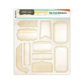 Лист наклейок для скрапбукінгу Cream розміром 15х15 см від Studio Calico